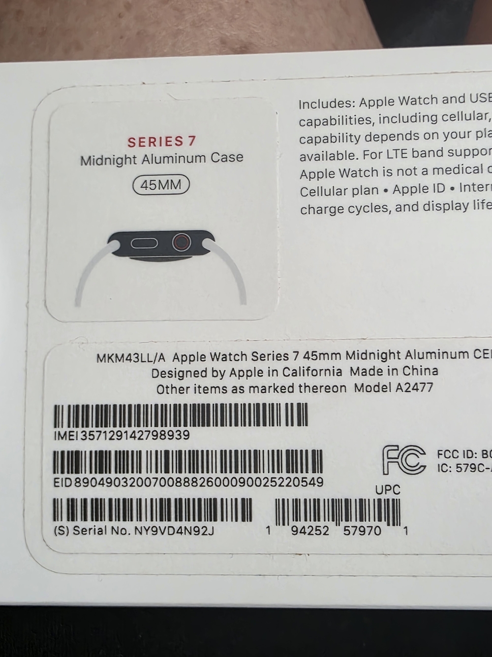 Apple Watch Series 7 Midnight Aluminum Case - 45mm